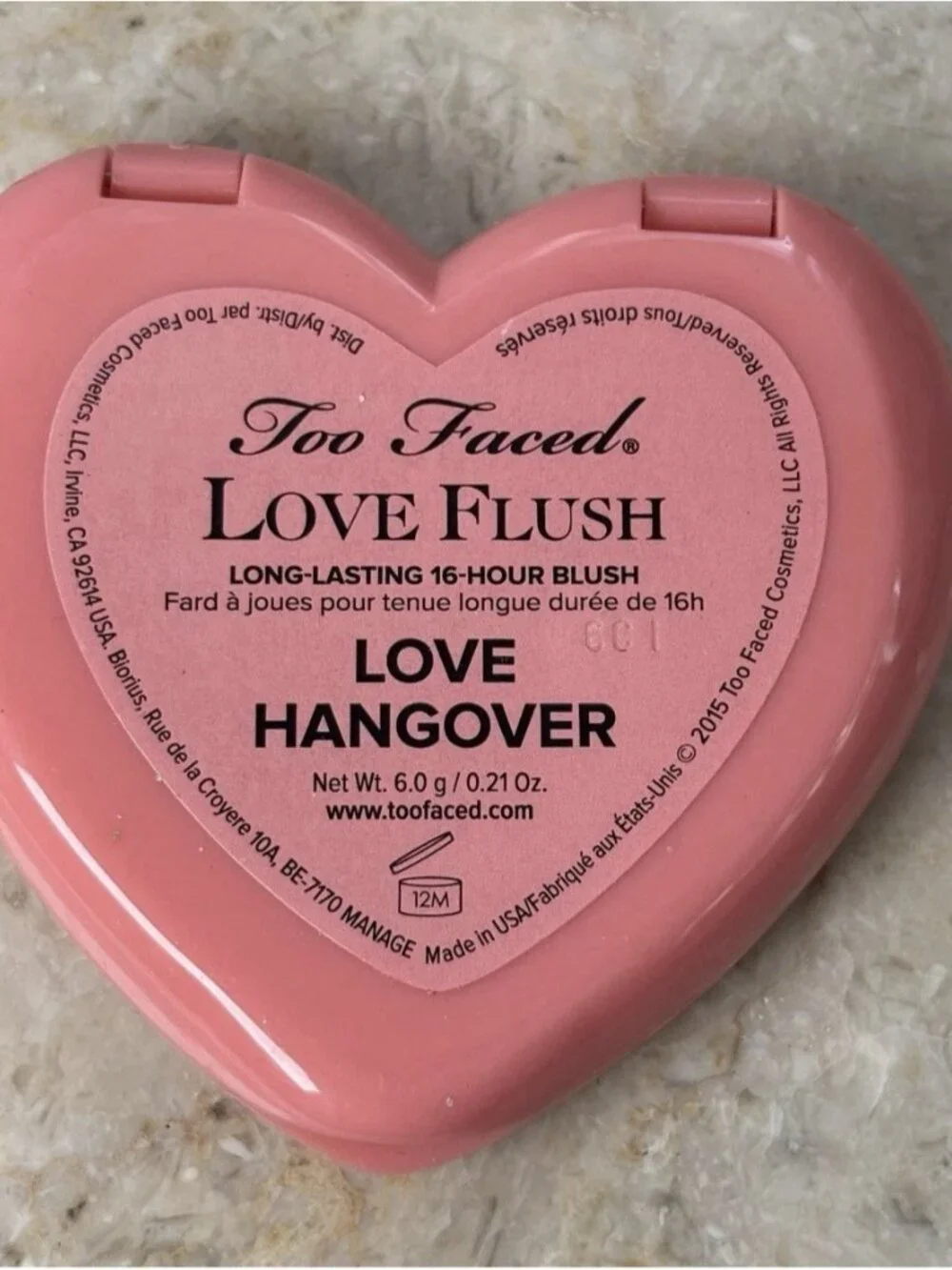 Too Faced Love Flush Love Hangover Blush (0.21 oz./Full Size) Discontinued Rare
